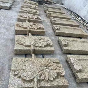衢州 黄金麻花岗岩别墅外墙雕刻板