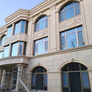 衢州 黄金麻花岗岩别墅外墙干挂