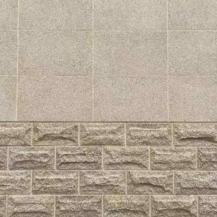 衢州 黄金麻自然面蘑菇石配荔枝面干挂