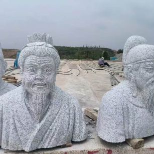 衢州 白麻花岗岩石材人物立体雕刻