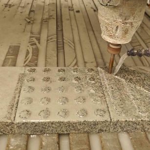 衢州 芝麻白花岗岩石材盲人石、盲道石、盲点石