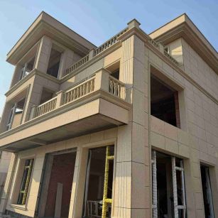 衢州 黄金麻花岗岩石材荔枝面外墙干挂效果展示