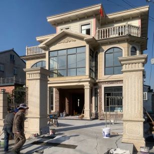 衢州 黄金麻花岗岩荔枝面别墅外墙干挂私家专属