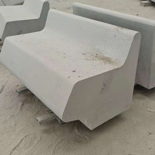 衢州 芝麻白花岗岩异形坐凳，石凳