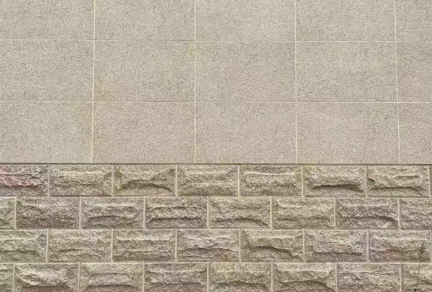 衢州 黄金麻自然面蘑菇石配荔枝面干挂