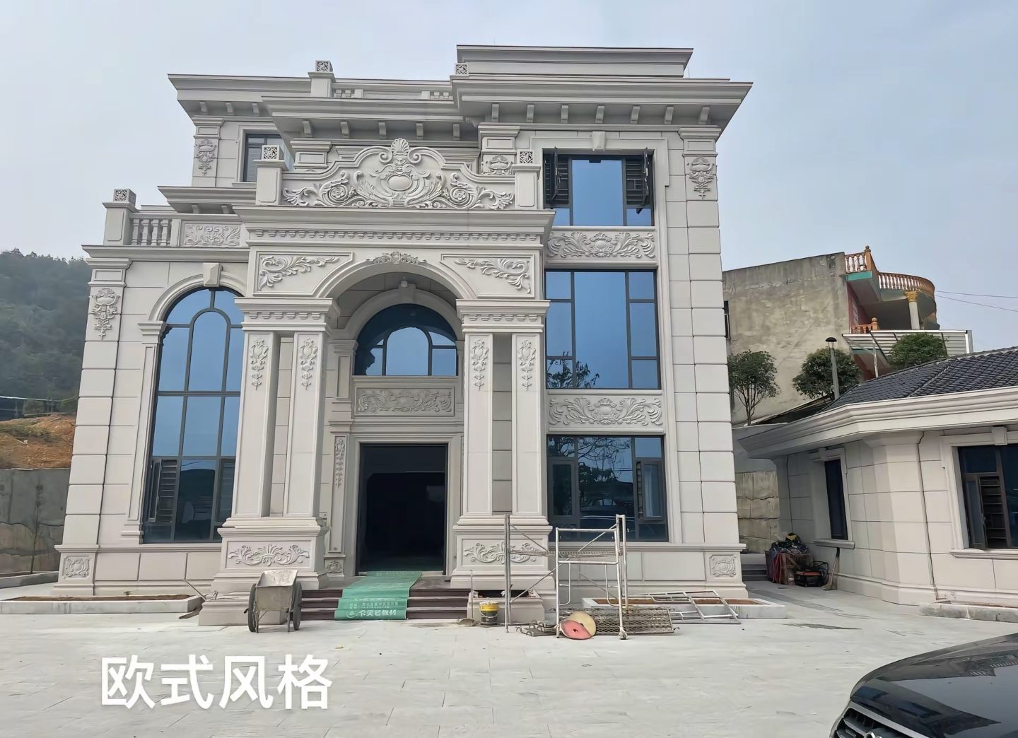 衢州 白麻花岗岩别墅外墙干挂