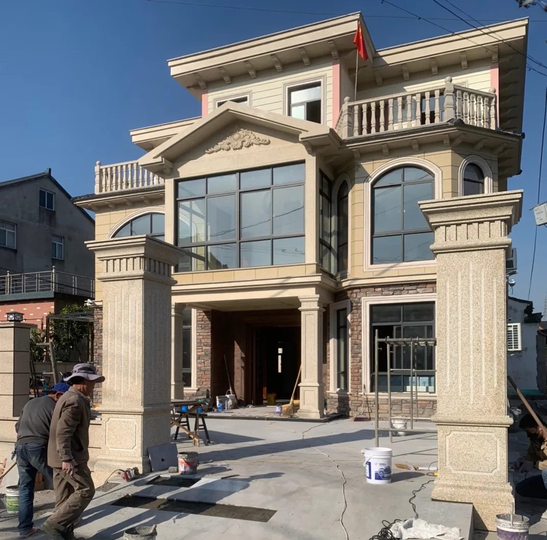 衢州 黄金麻花岗岩荔枝面别墅外墙干挂私家专属