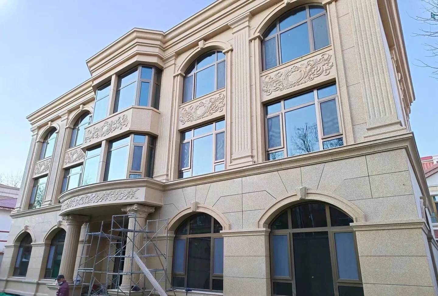 衢州 黄金麻花岗岩别墅外墙干挂