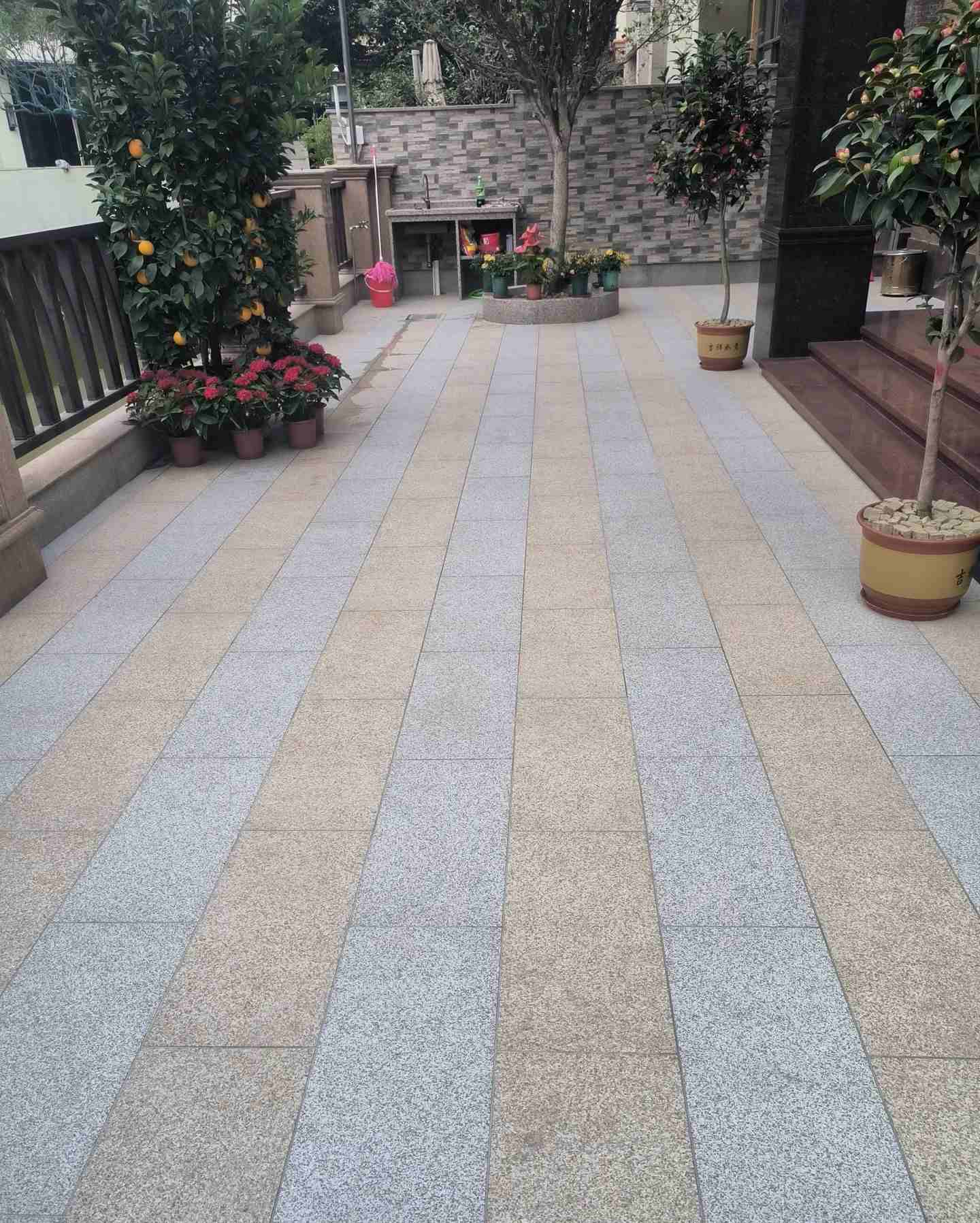 衢州 黄金麻白麻荔枝面庭院铺装展示