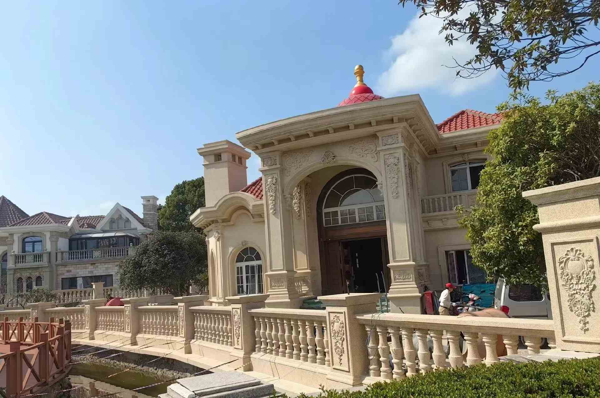 衢州 黄金麻花岗岩欧式别墅