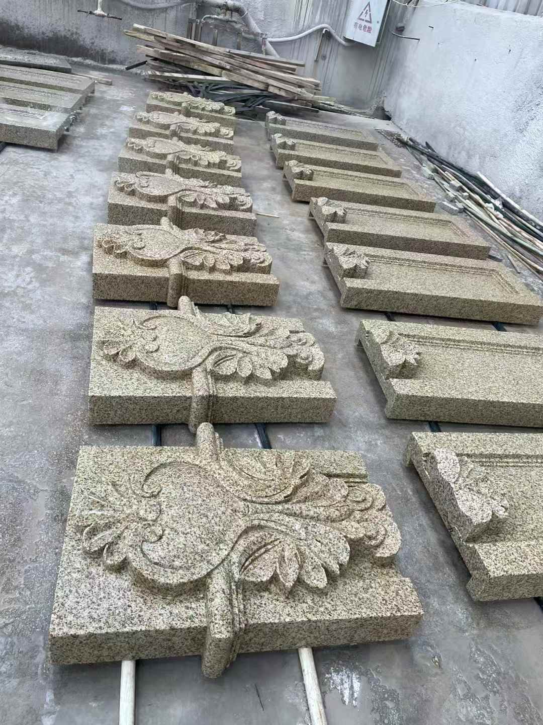 衢州 黄金麻花岗岩别墅外墙雕刻板