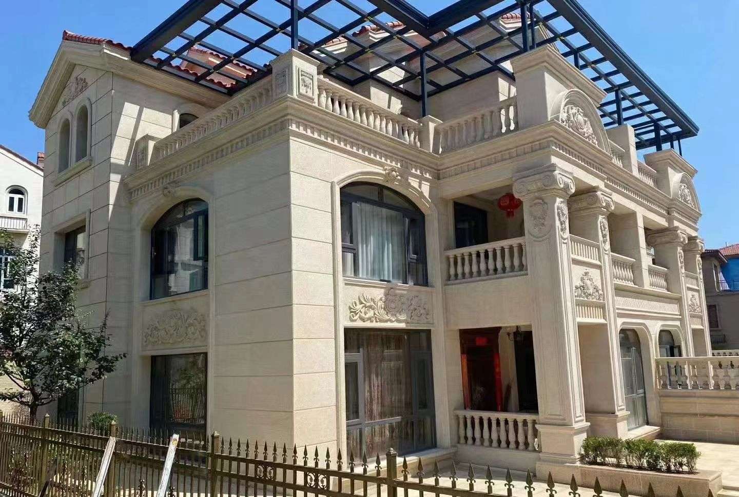 衢州 黄金麻花岗岩荔枝面别墅外墙干挂